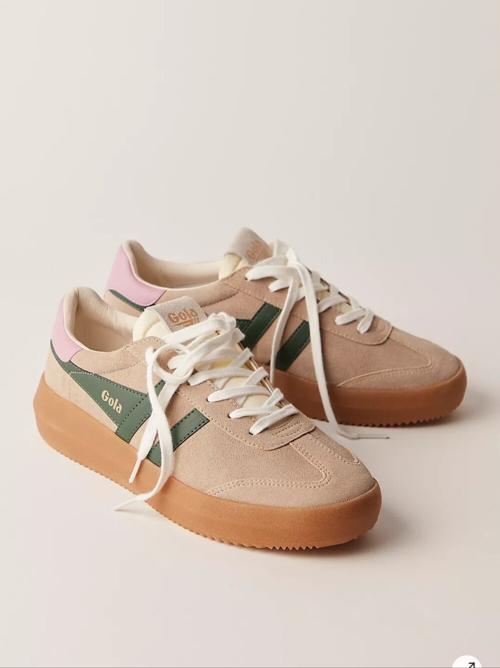 Gola Athena Sneakers In bone/evergreen/candy Size 10 NWOB